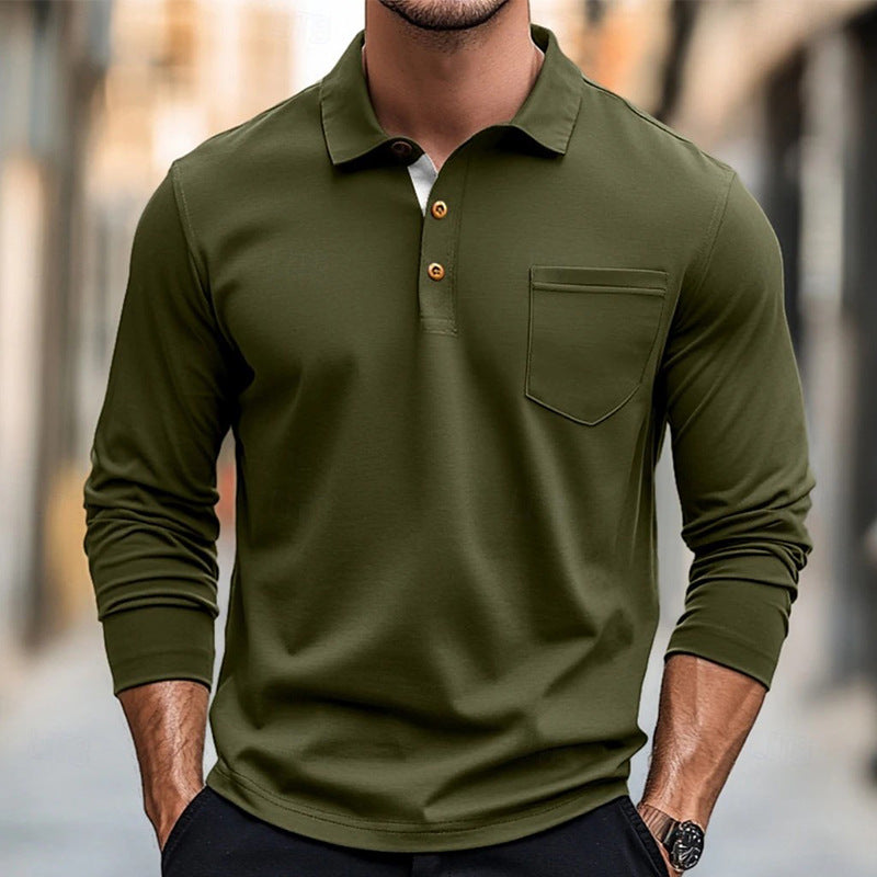 Albert - Polo de manga larga slim fit casual