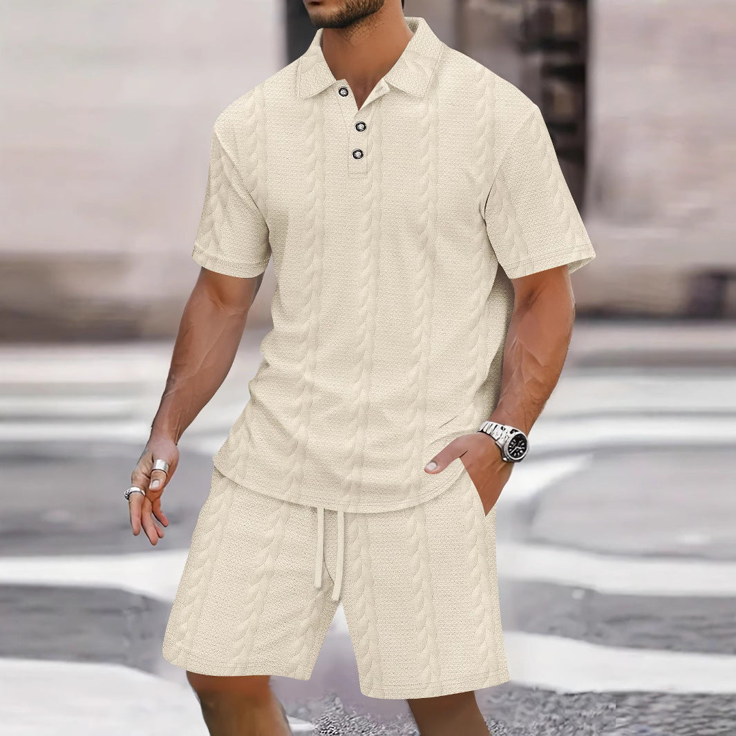 Eduard - Conjunto suelto y estiloso de polo y shorts para hombre