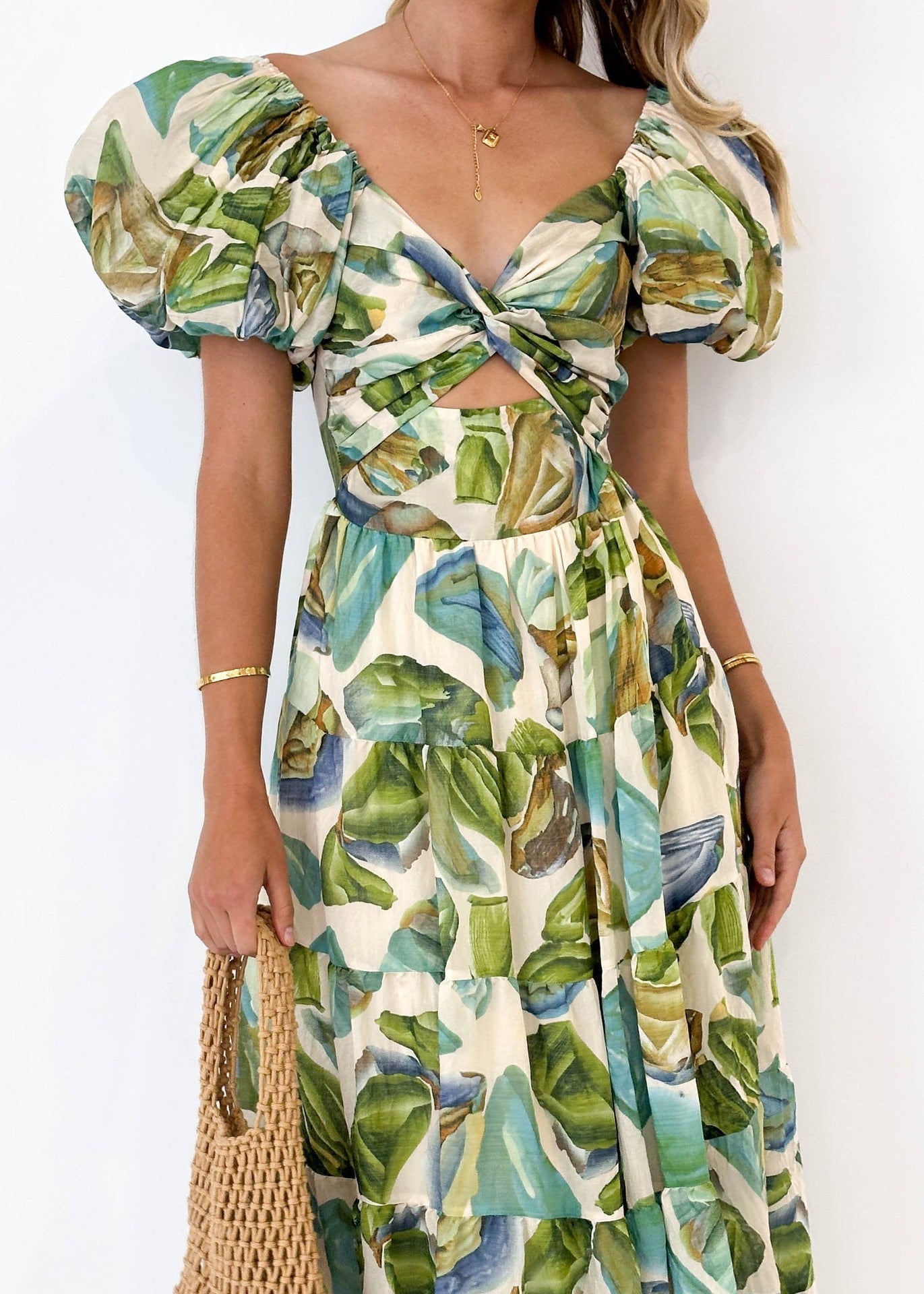 Valentina - Vestido con Mangas Abullonadas