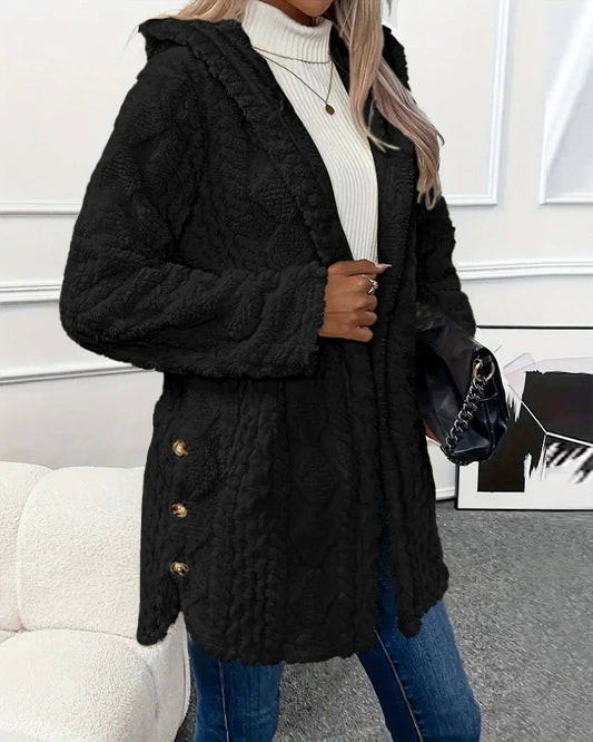 Jackie - Elegante chaqueta suave y cálida con capucha