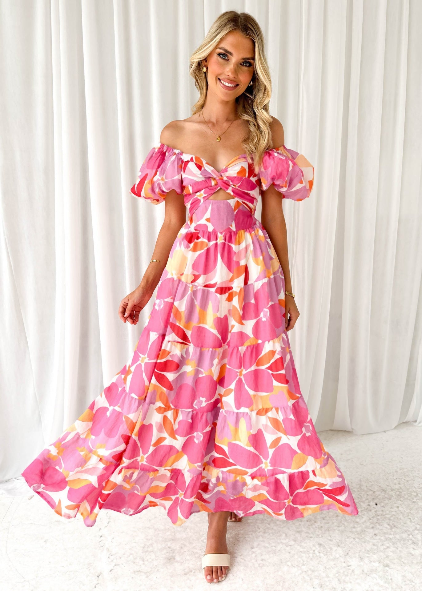 Valentina - Vestido con Mangas Abullonadas
