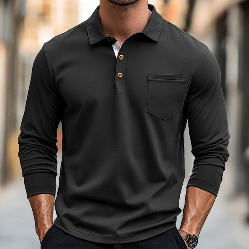 Albert - Polo de manga larga slim fit casual