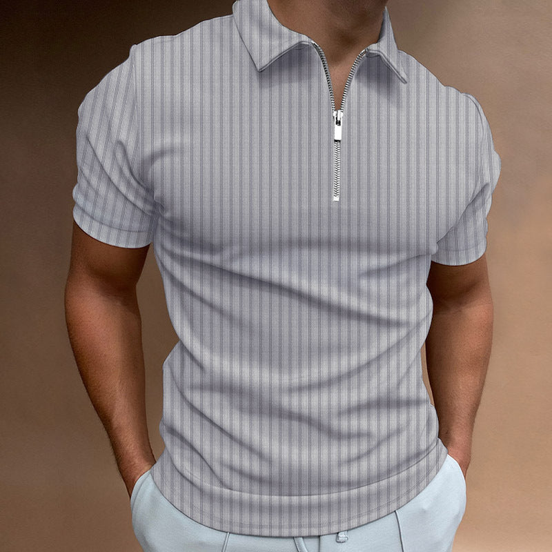 Froilan - Polo de punto slim fit con cremallera para hombre