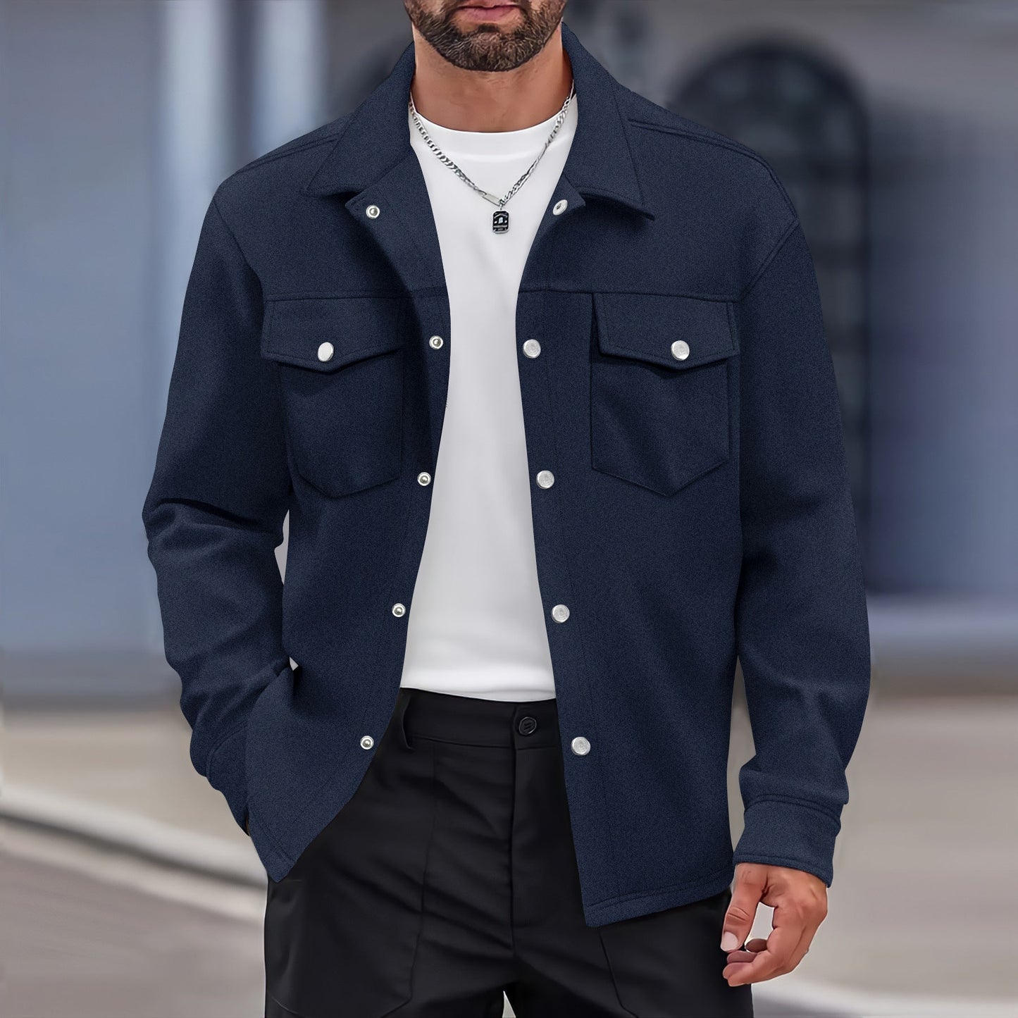 Darren - Chaqueta casual y estilosa con botones y bolsillos en el pecho