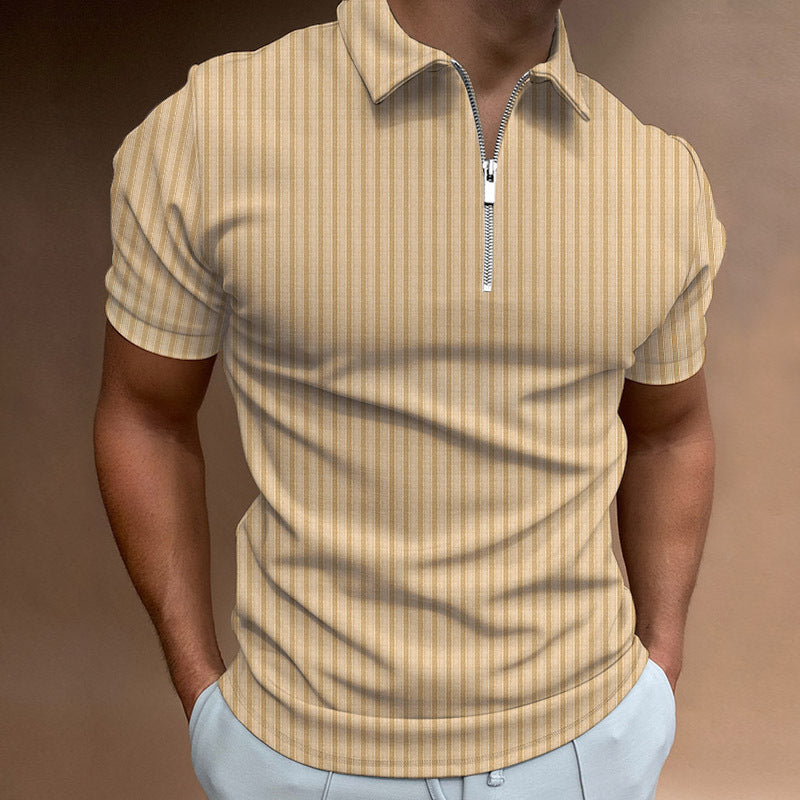 Froilan - Polo de punto slim fit con cremallera para hombre