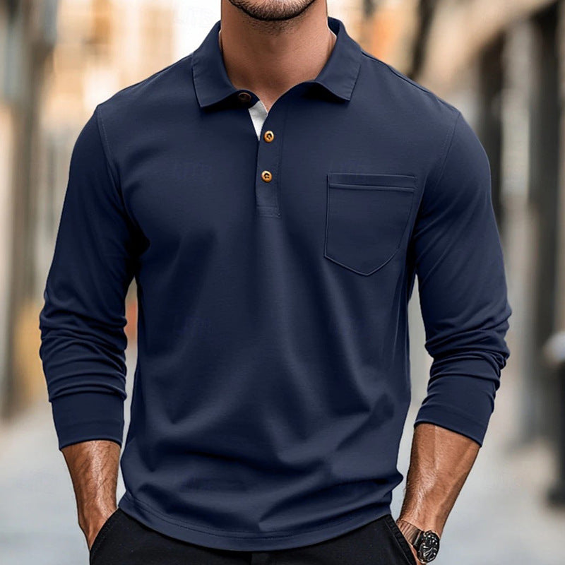 Albert - Polo de manga larga slim fit casual