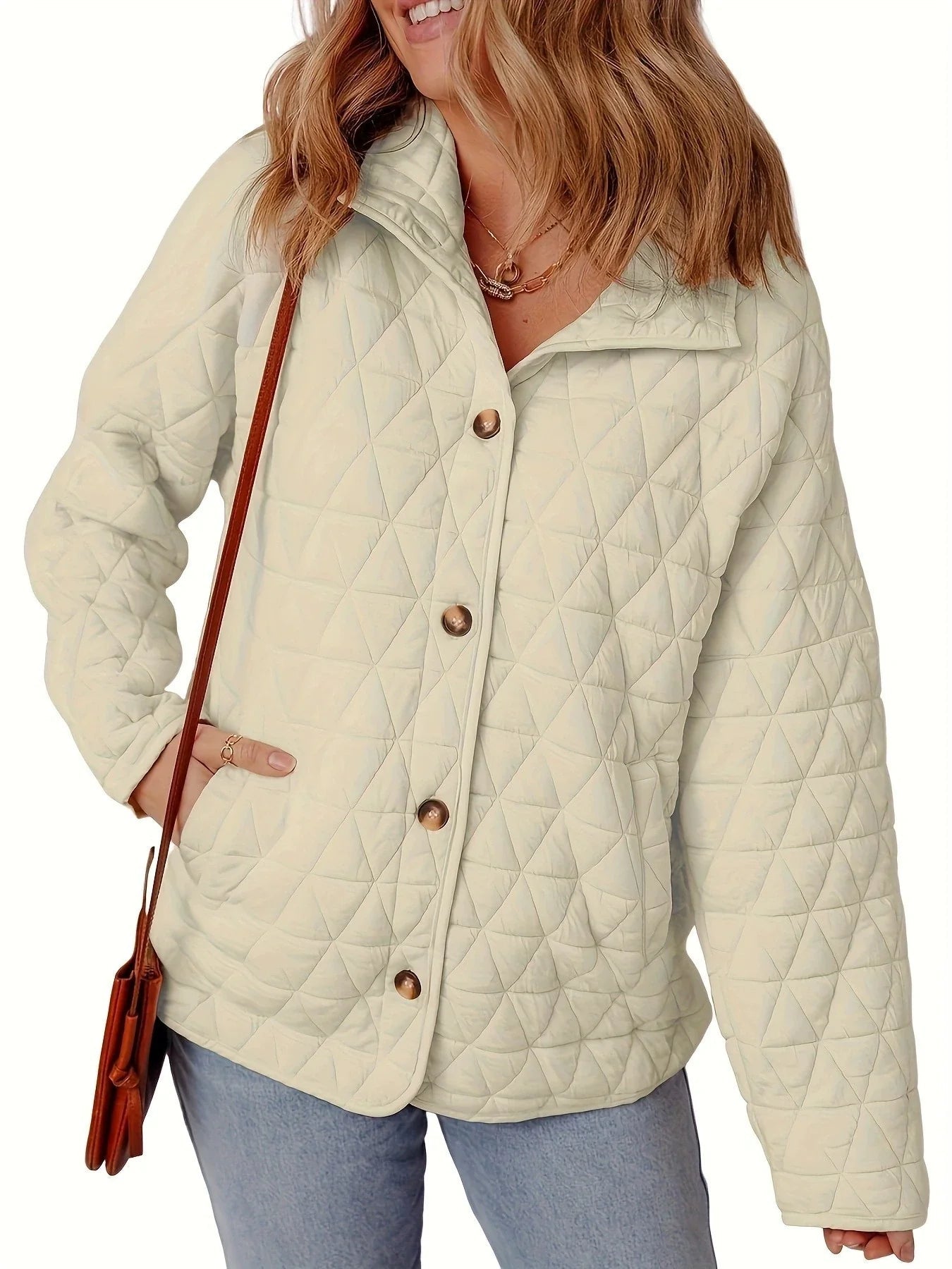 Vanesa - Elegante abrigo oversize acolchado con botones