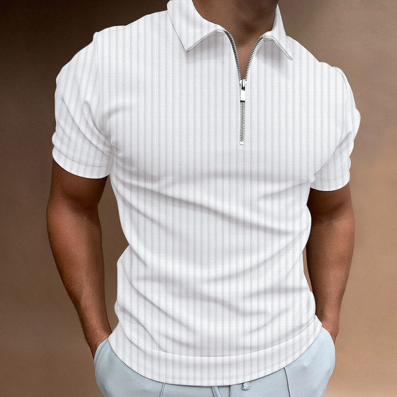 Froilan - Polo de punto slim fit con cremallera para hombre