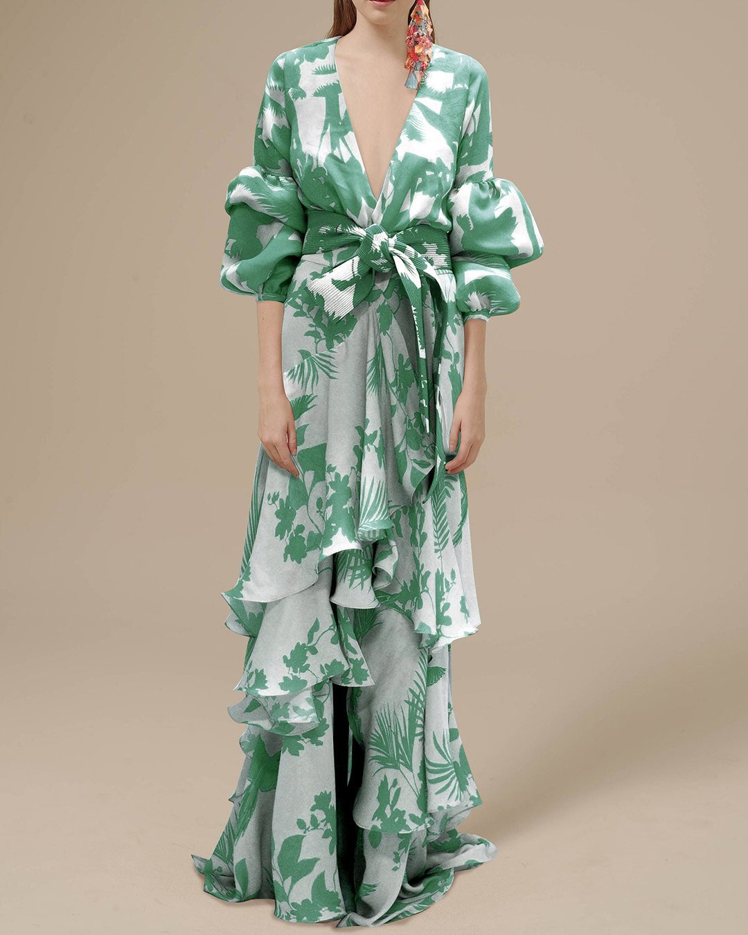 Alicia - Vestido de fiesta de gasa estampada