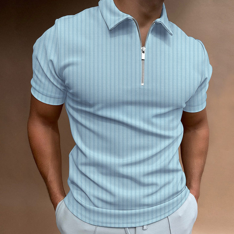Froilan - Polo de punto slim fit con cremallera para hombre