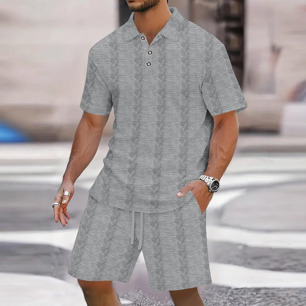 Eduard - Conjunto suelto y estiloso de polo y shorts para hombre