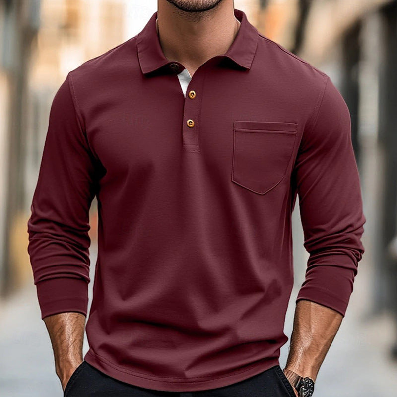 Albert - Polo de manga larga slim fit casual