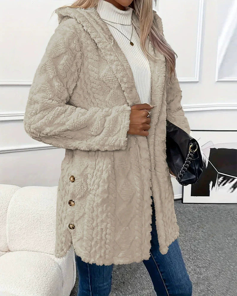 Jackie - Elegante chaqueta suave y cálida con capucha