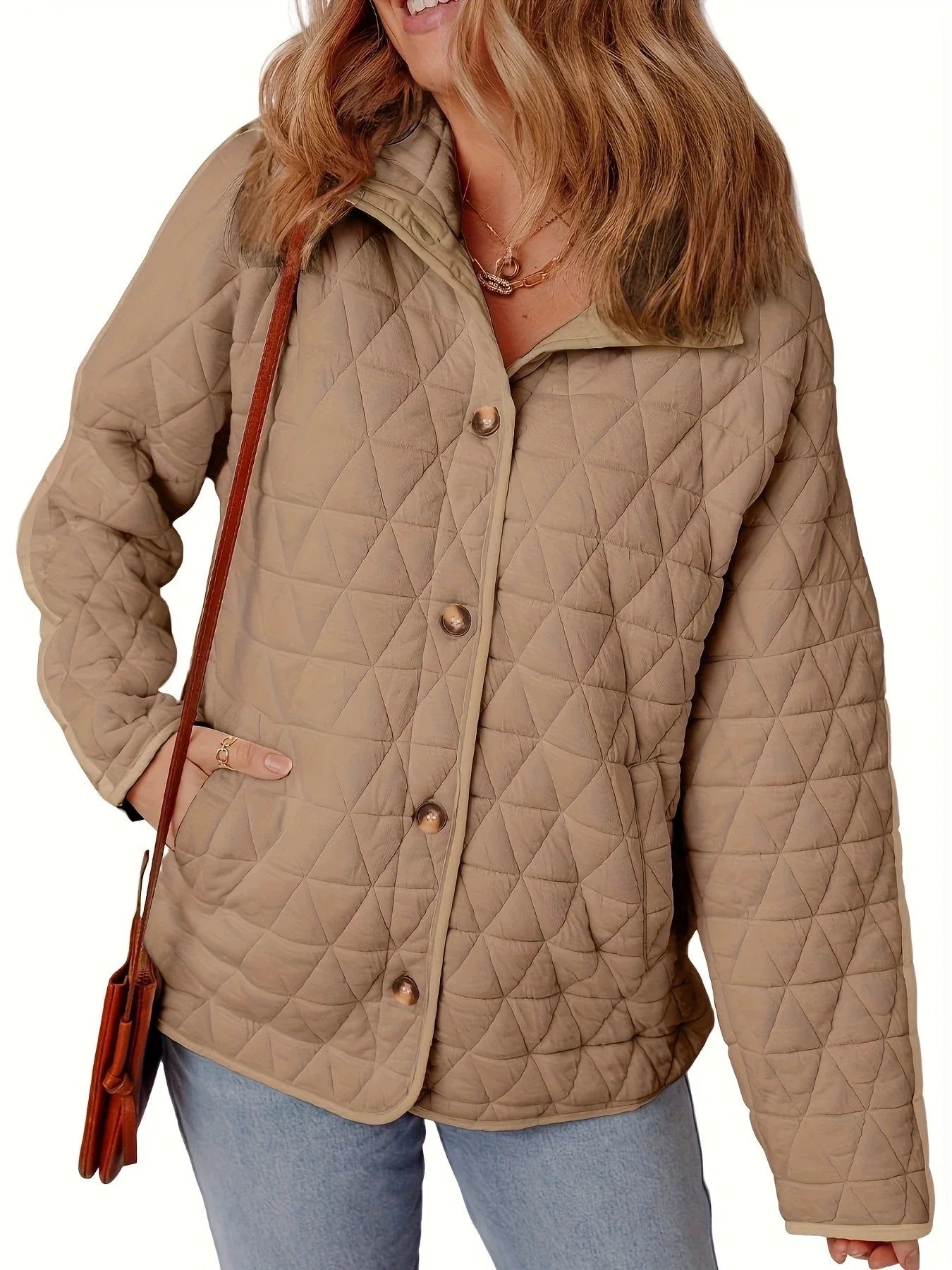 Vanesa - Elegante abrigo oversize acolchado con botones
