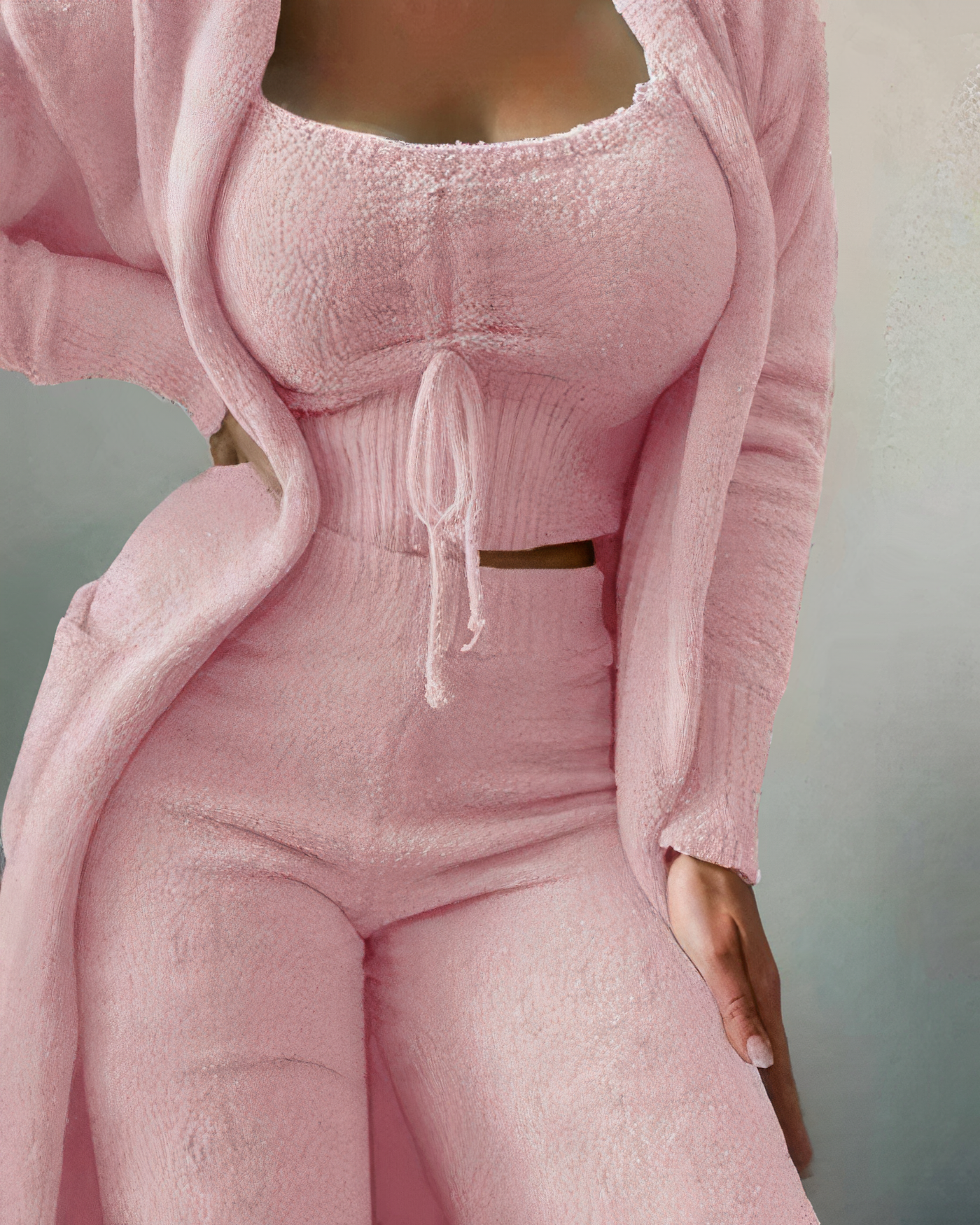Paisley - Conjunto de pijama de invierno de 3 piezas