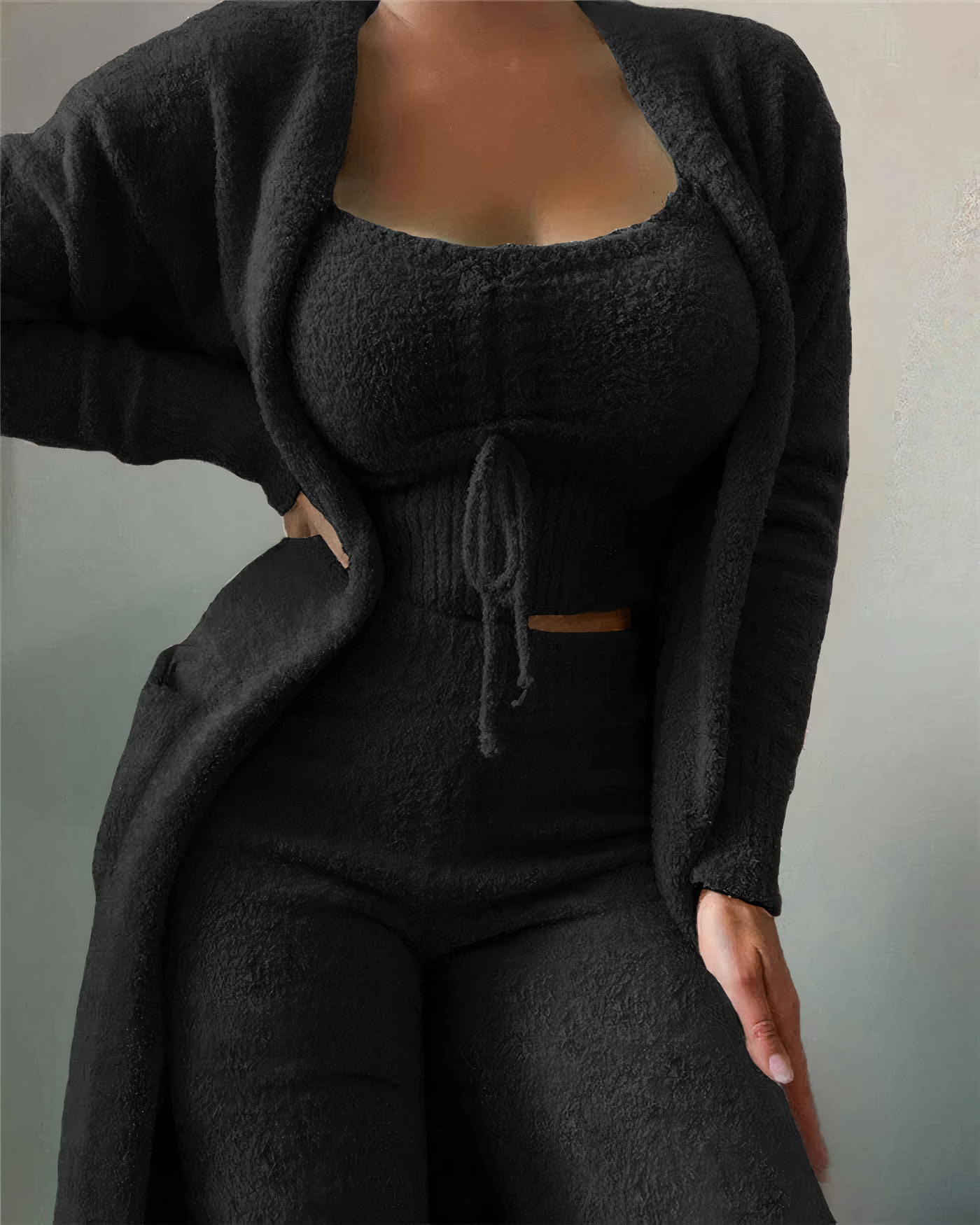 Paisley - Conjunto de pijama de invierno de 3 piezas