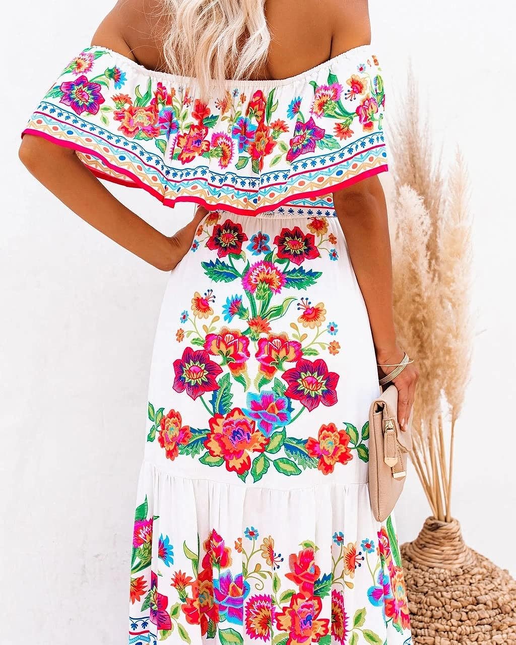 Paloma - Maxi de playa boho estampado