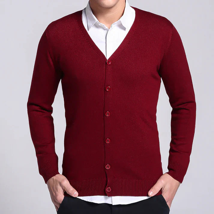 Gareth - Chaqueta clásica con cuello de pico y botones