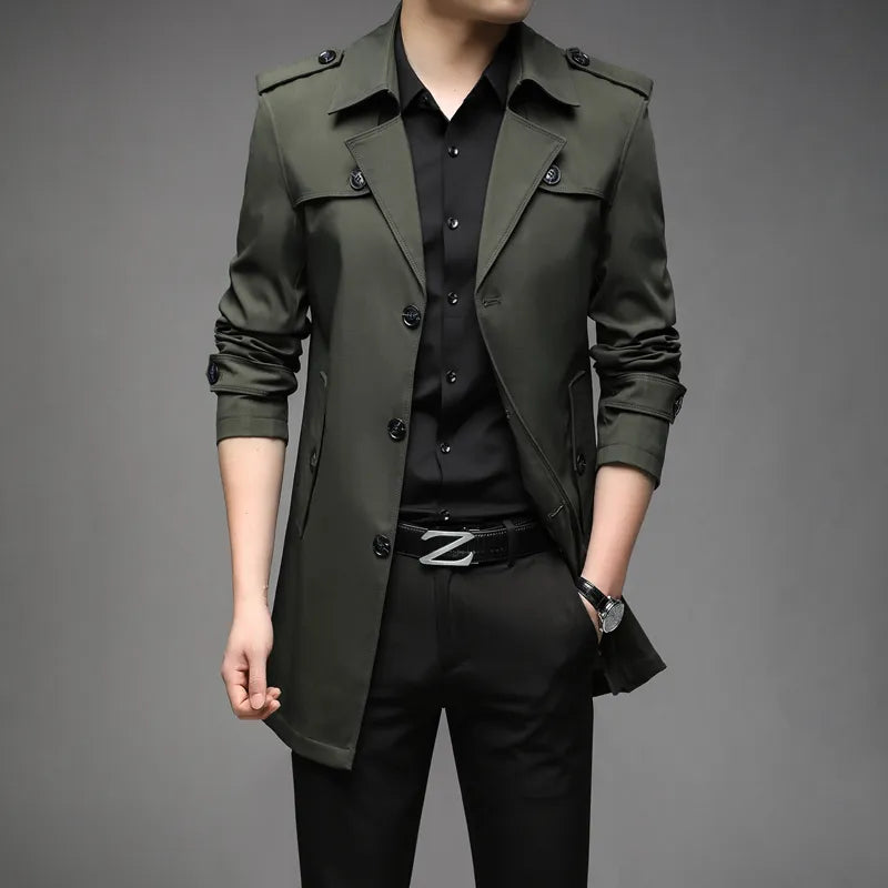 Claude - Trenchcoat elegante con botones para hombre