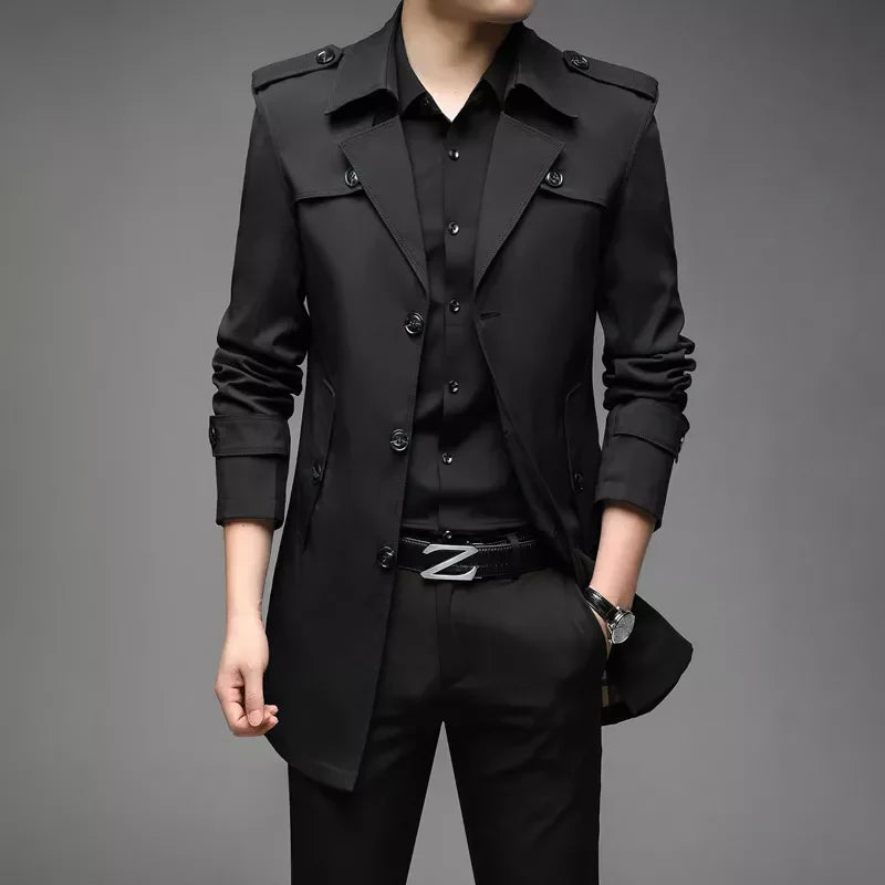 Claude - Trenchcoat elegante con botones para hombre