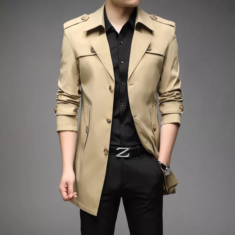 Claude - Trenchcoat elegante con botones para hombre