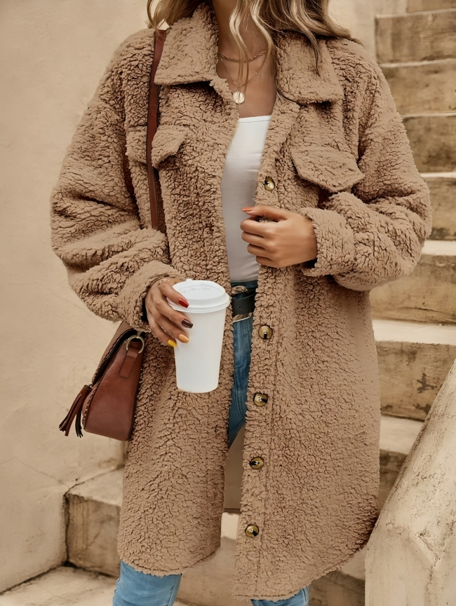Hannah - Chaqueta tipo cárdigan de lana cálida