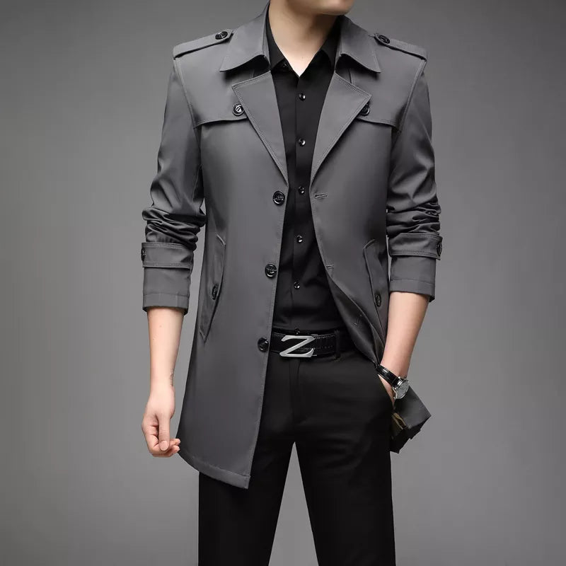 Claude - Trenchcoat elegante con botones para hombre