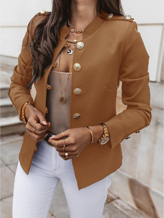 Ineska - Elegante chaqueta blazer con botones grandes