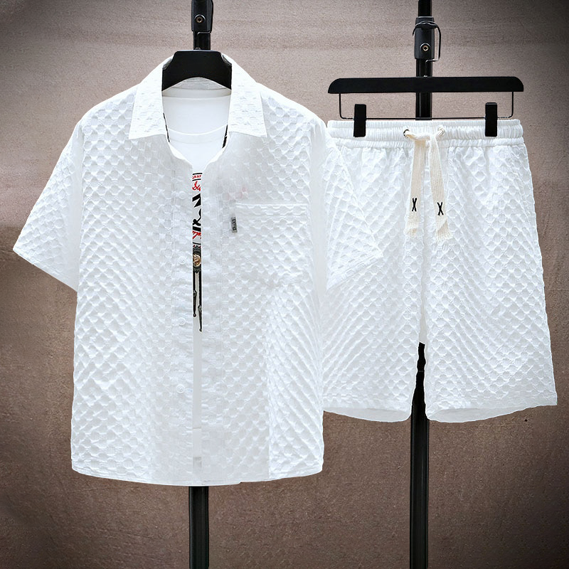 Kelvin - Conjunto de polo y pantalón corto de estilo casual
