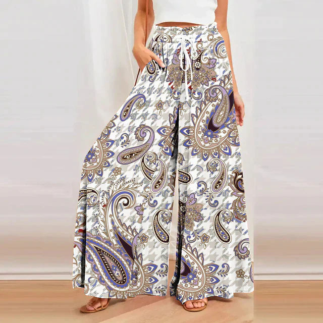 Marcella - Pantalones anchos con estampado de estilo holgado