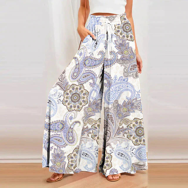 Marcella - Pantalones anchos con estampado de estilo holgado
