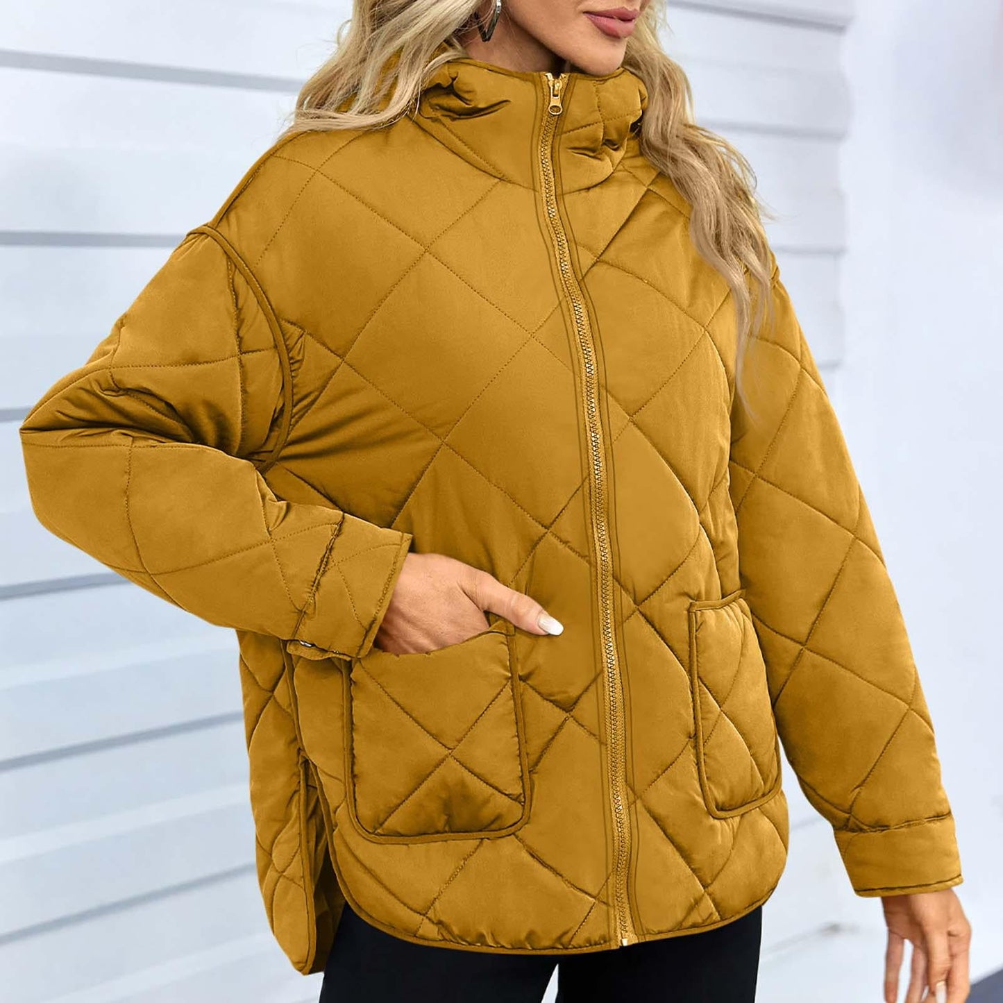 Scarletta - Elegante chaqueta acolchada con cremallera, abrigada