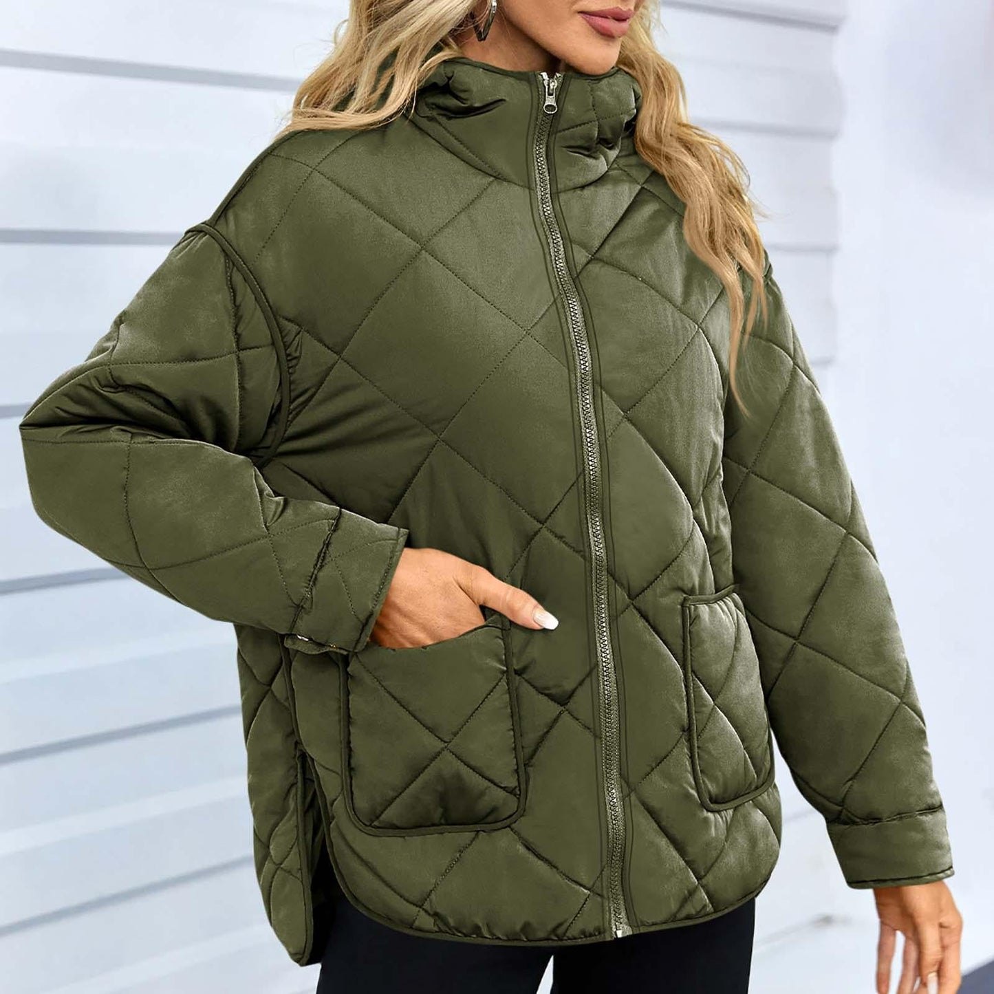 Scarletta - Elegante chaqueta acolchada con cremallera, abrigada