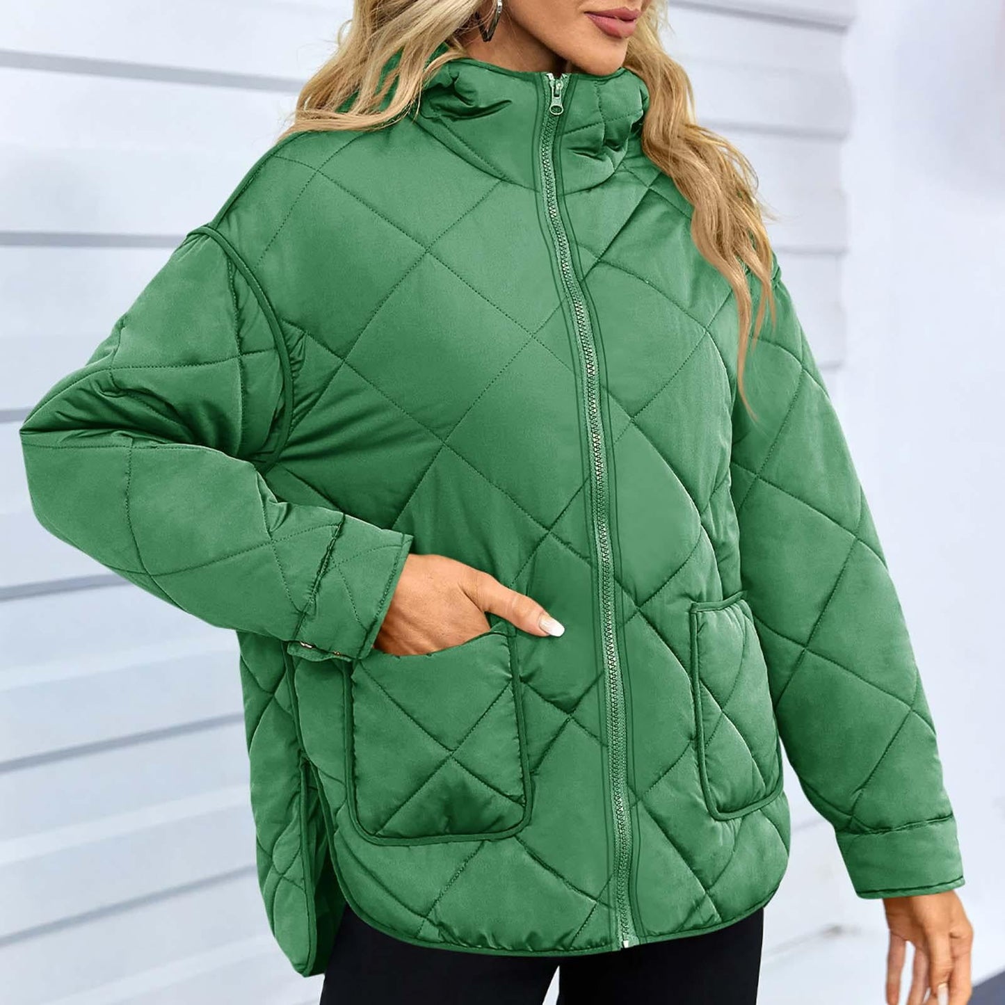 Scarletta - Elegante chaqueta acolchada con cremallera, abrigada