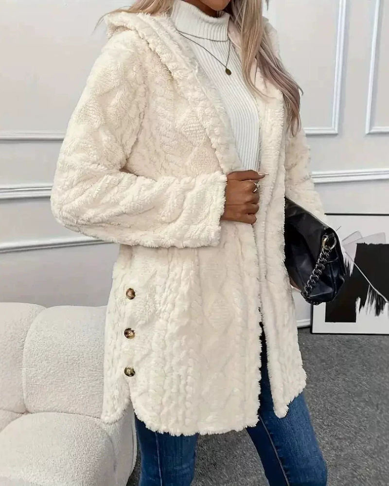 Jackie - Elegante chaqueta suave y cálida con capucha