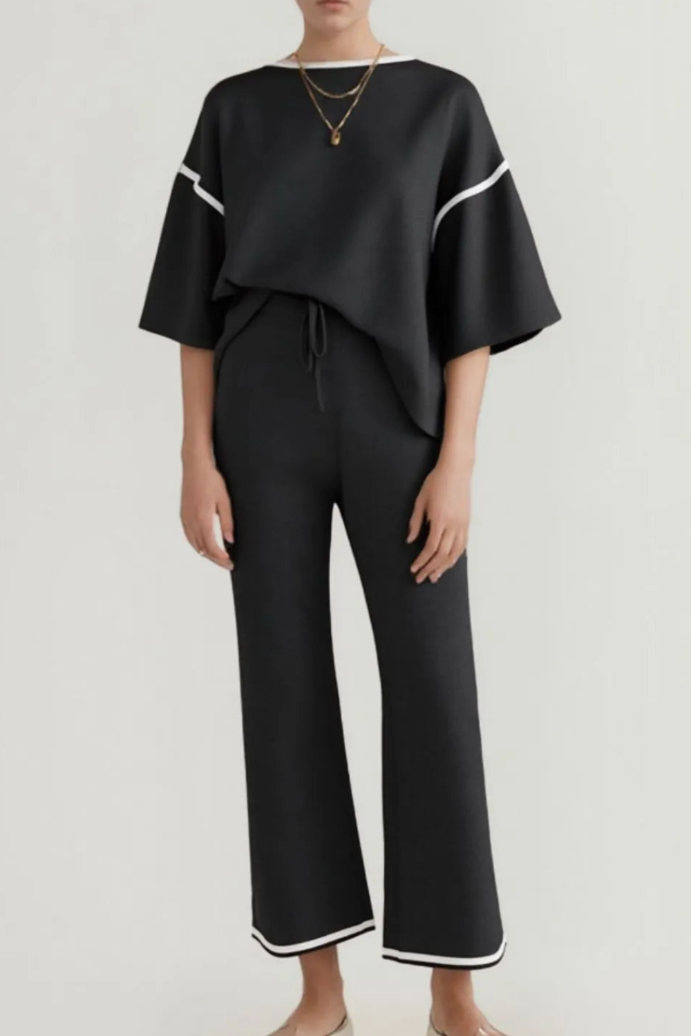 Kerenza - Conjunto casual de camiseta y pantalón oversize