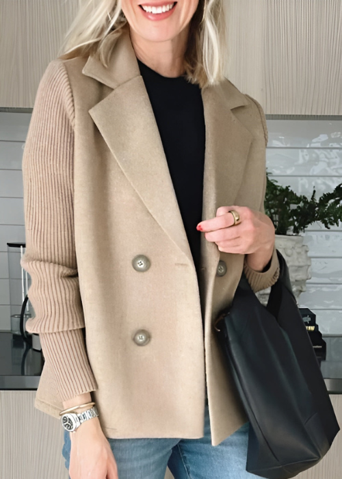 Jannine - Abrigo tipo blazer informal, elegante y versátil