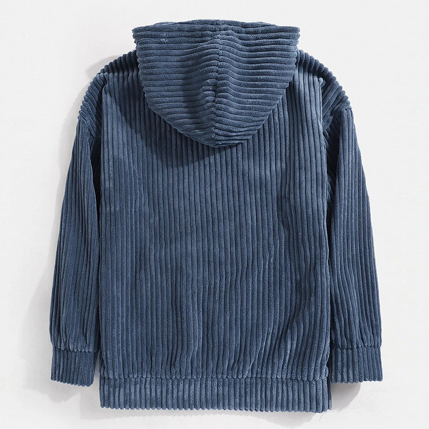 Von - Sudadera vintage de pana con capucha