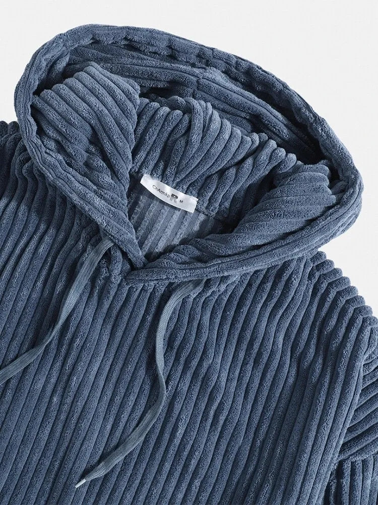 Von - Sudadera vintage de pana con capucha
