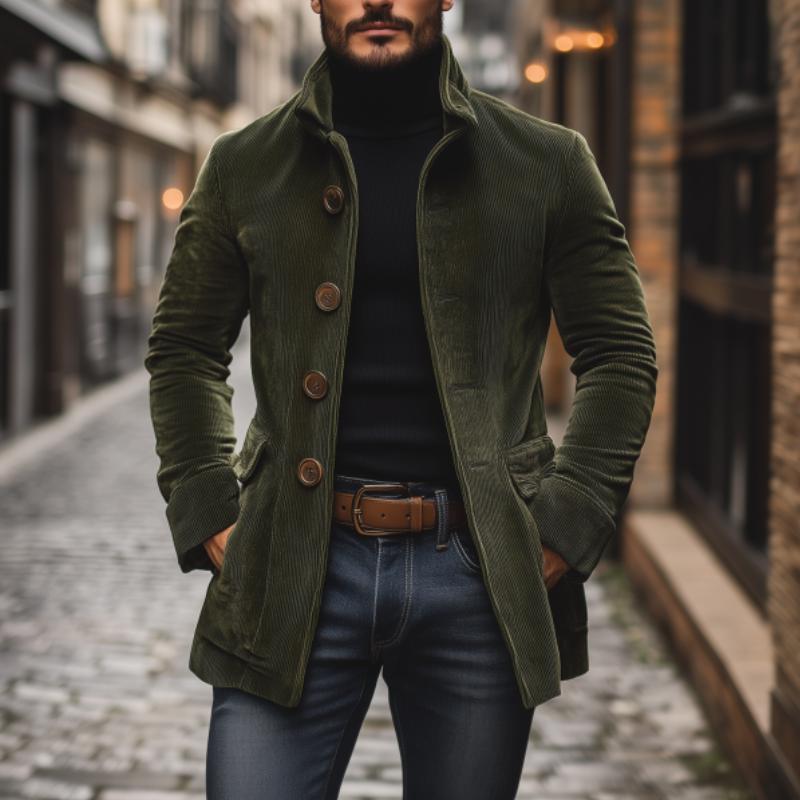 Cedric - Chaqueta elegante de pana con textura acanalada para hombre