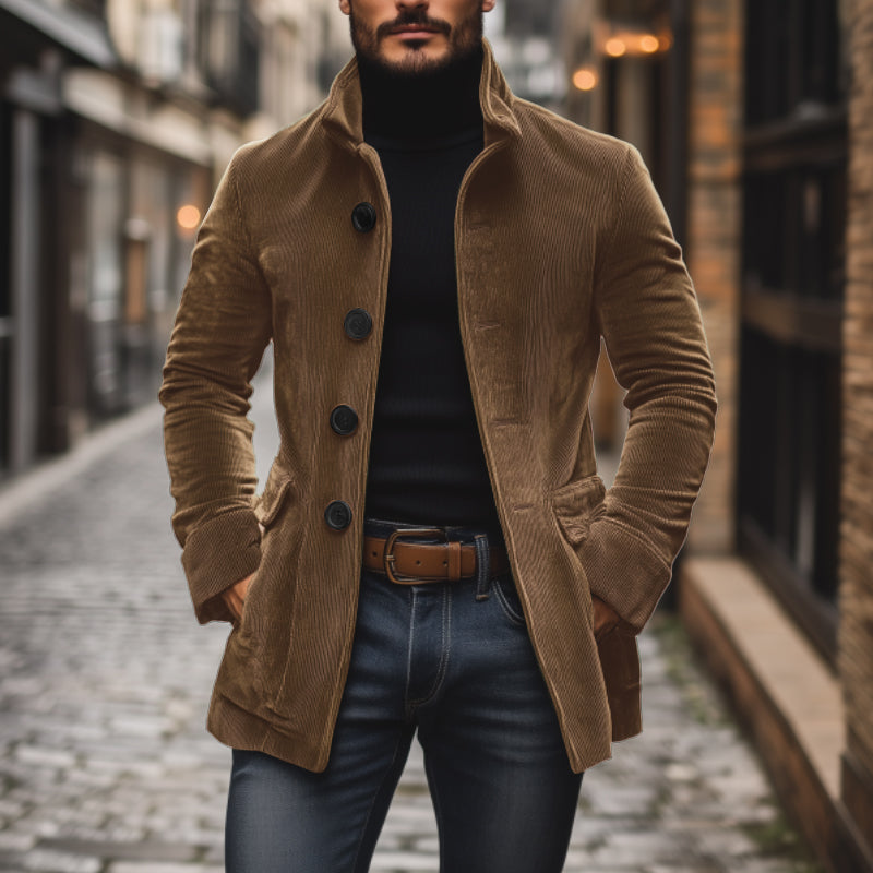 Cedric - Chaqueta elegante de pana con textura acanalada para hombre