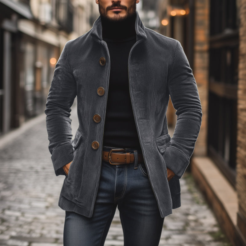 Cedric - Chaqueta elegante de pana con textura acanalada para hombre