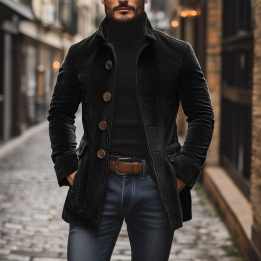 Cedric - Chaqueta elegante de pana con textura acanalada para hombre