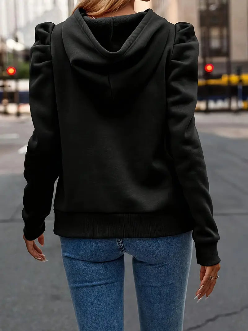 Ronja – Kapuzenpullover con Puffärmeln