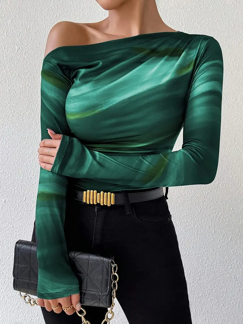 Valeria – Top elegante con hombros descubiertos