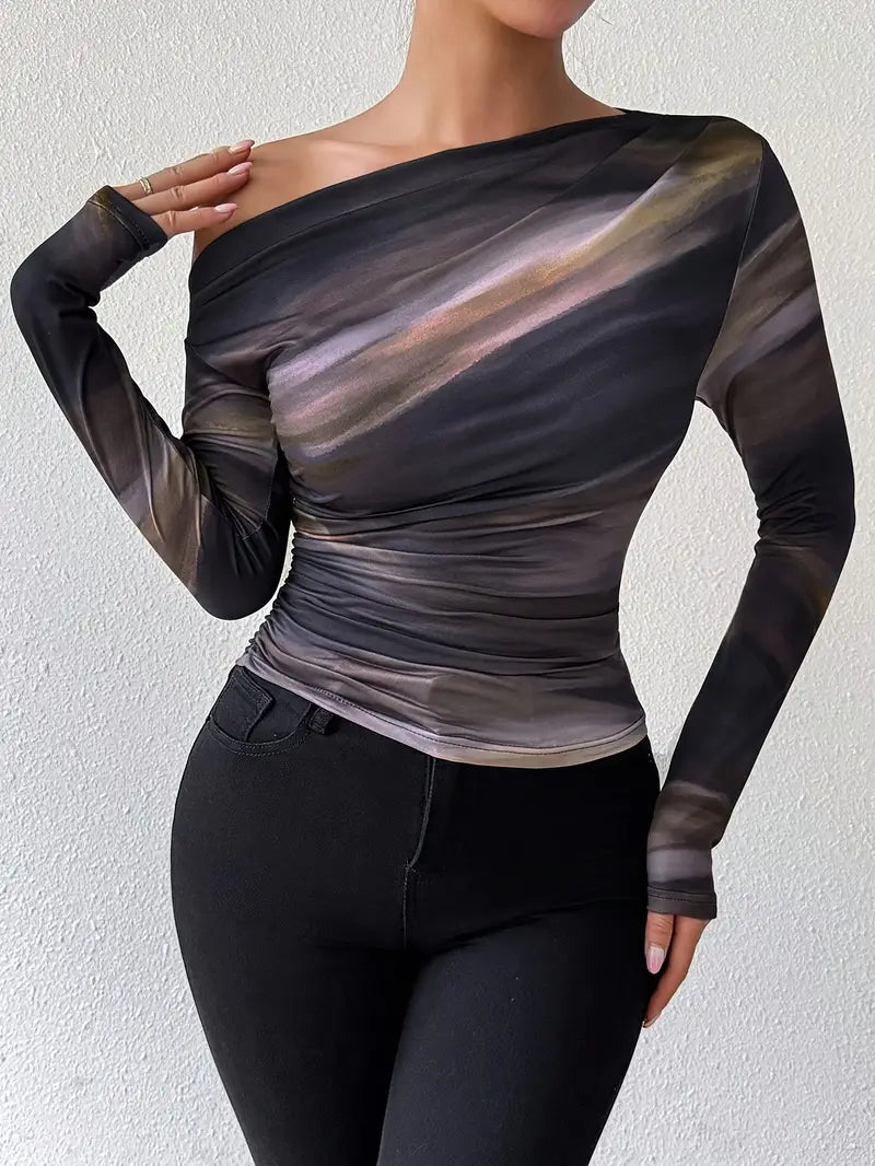 Valeria – Top elegante con hombros descubiertos
