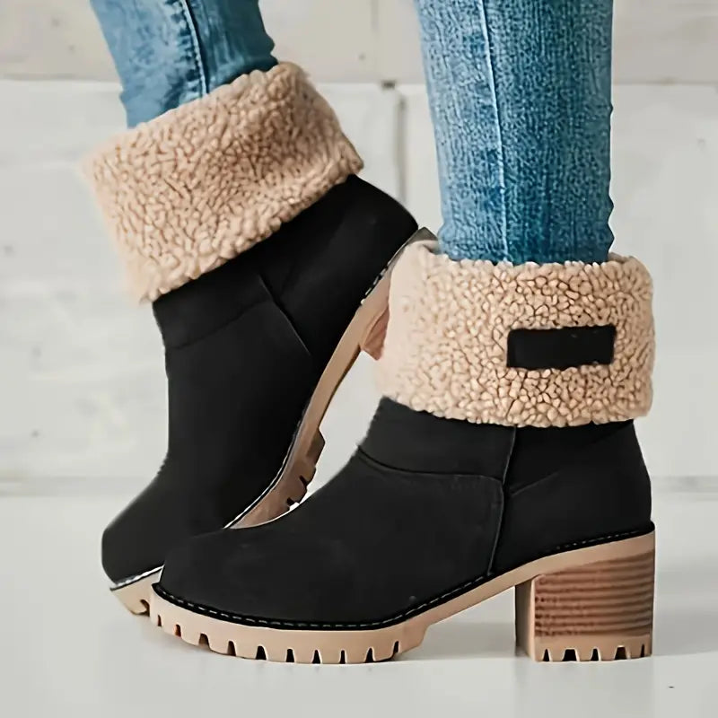 Avril - Botas de nieve con forro polar y caña media