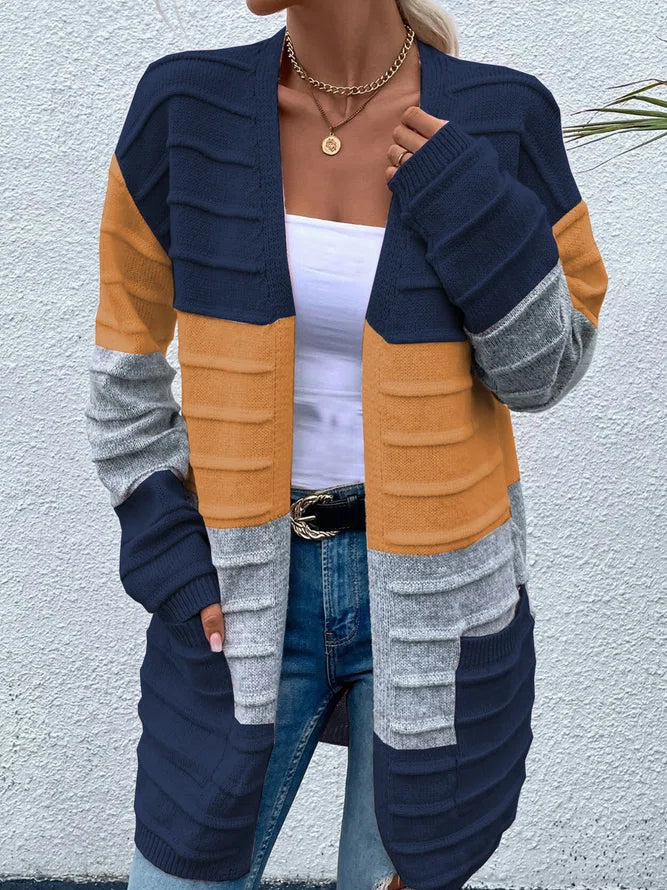 Dariela - Cárdigan elegante de colores a rayas