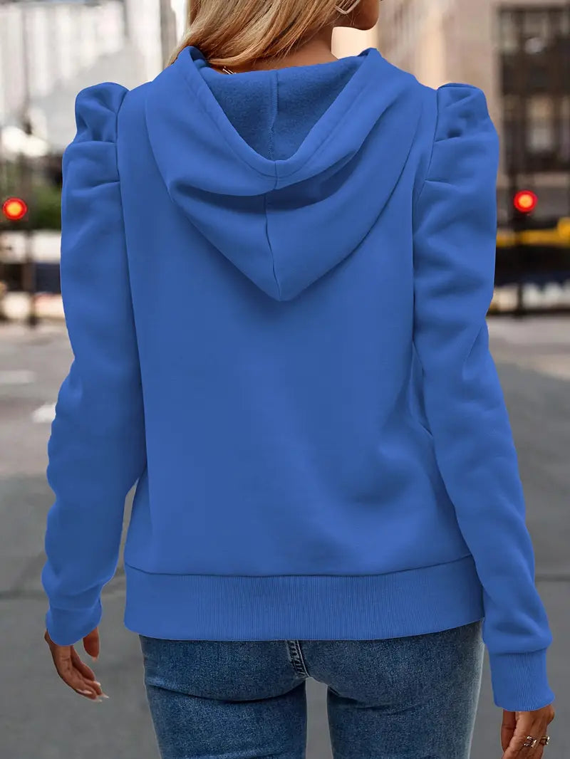 Ronja – Kapuzenpullover con Puffärmeln