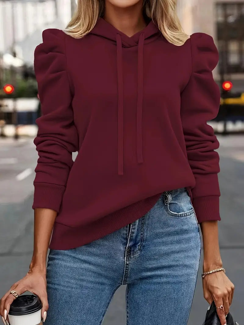 Ronja – Kapuzenpullover con Puffärmeln